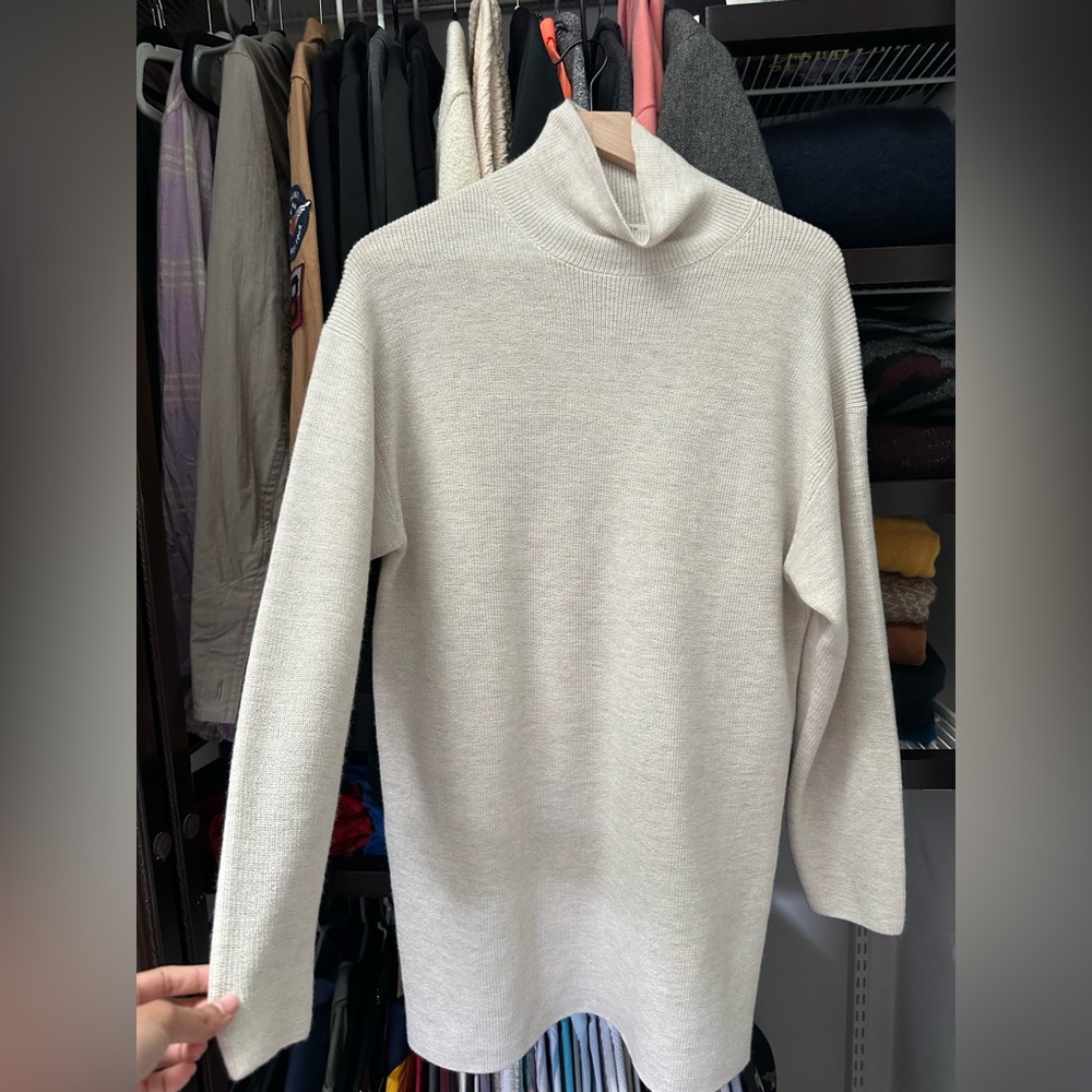Aritzia Babaton Maclean Merino Wool knit mock neck short sweater dress